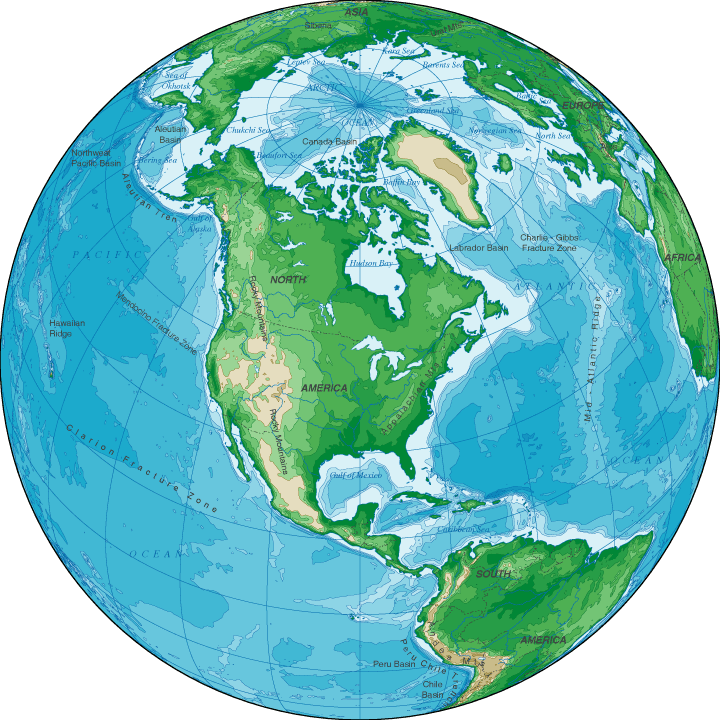Easy Map Of North America - United States Map